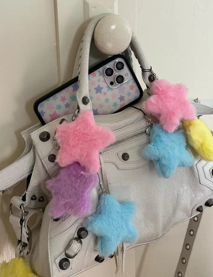 Fluffy Star Charm | Purple