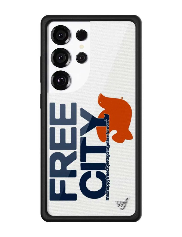 THE MADHAPPY & FREECITY TOGETHERFOREVER | WHITE & NAVY Samsung Galaxy Case