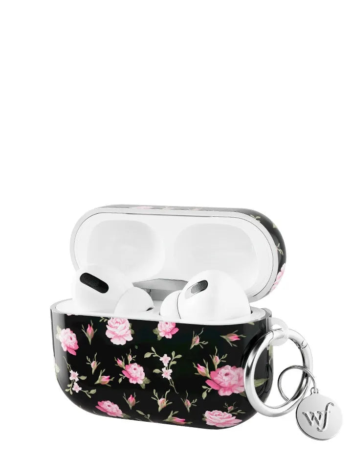 Black and Pink Floral AirPods
