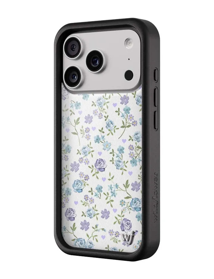 Lilac and Blue Floral iPhone Case