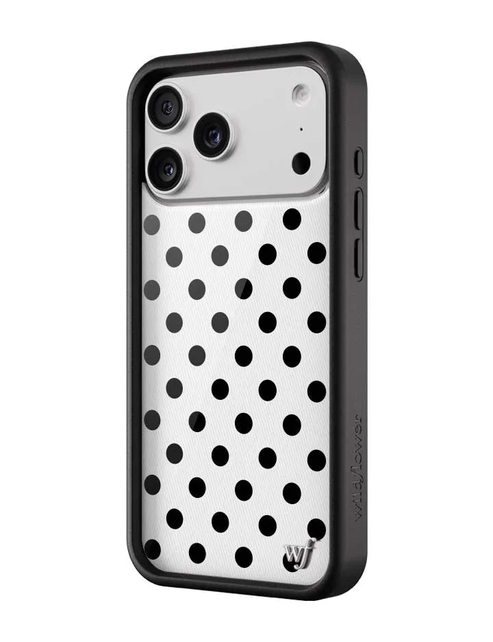 Polka Dot | White and Black iPhone Case