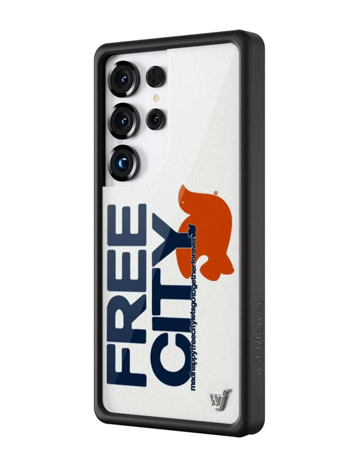 THE MADHAPPY & FREECITY TOGETHERFOREVER | WHITE & NAVY Samsung Galaxy Case