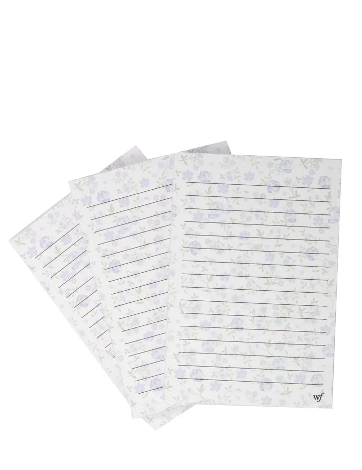 Lilac & Blue Floral Notepad