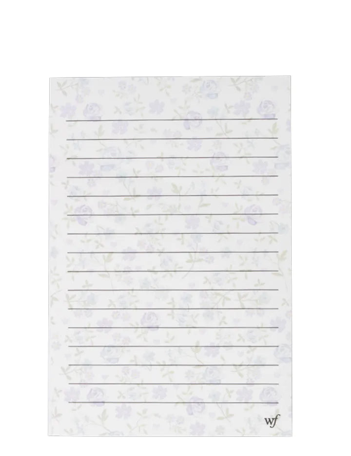 Lilac & Blue Floral Notepad