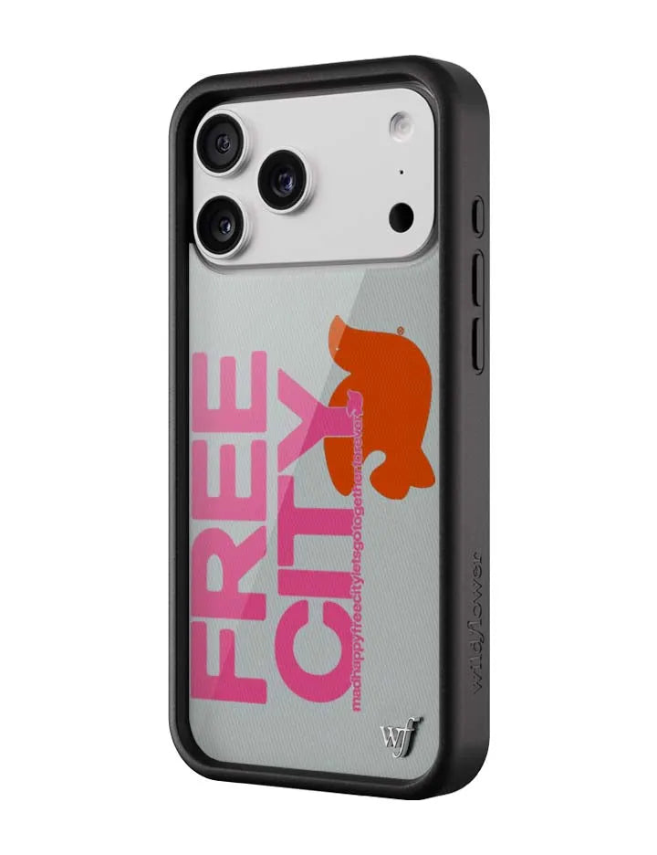THE MADHAPPY & FREECITY TOGETHERFOREVER | GREY & PINK iPhone Case